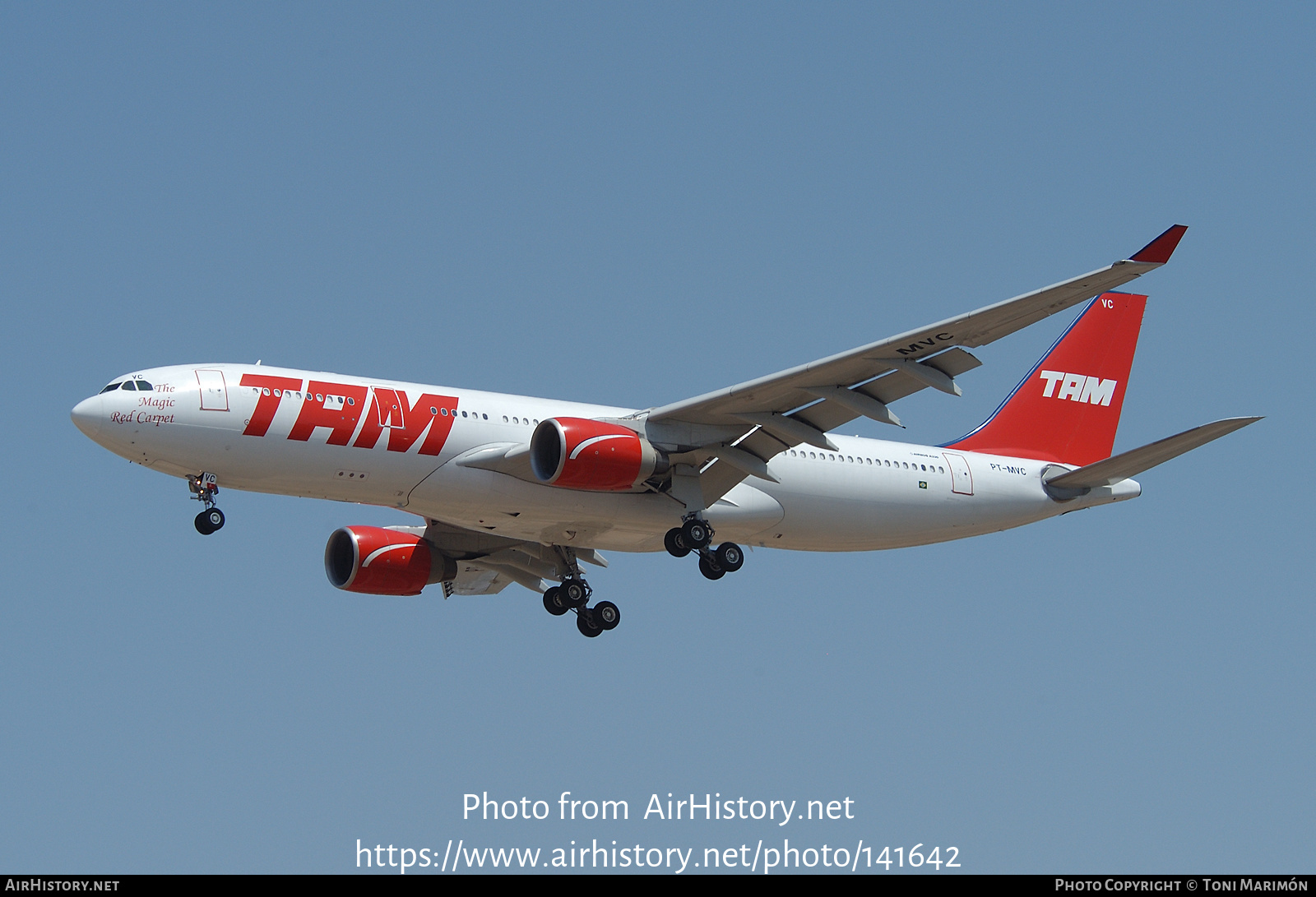 Aircraft Photo of PT-MVC | Airbus A330-223 | TAM Linhas Aéreas | AirHistory.net #141642