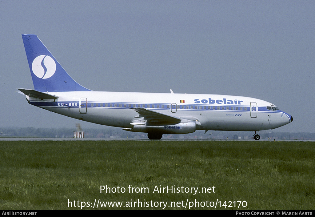 Aircraft Photo of OO-SBS | Boeing 737-229/Adv | Sobelair | AirHistory.net #142170