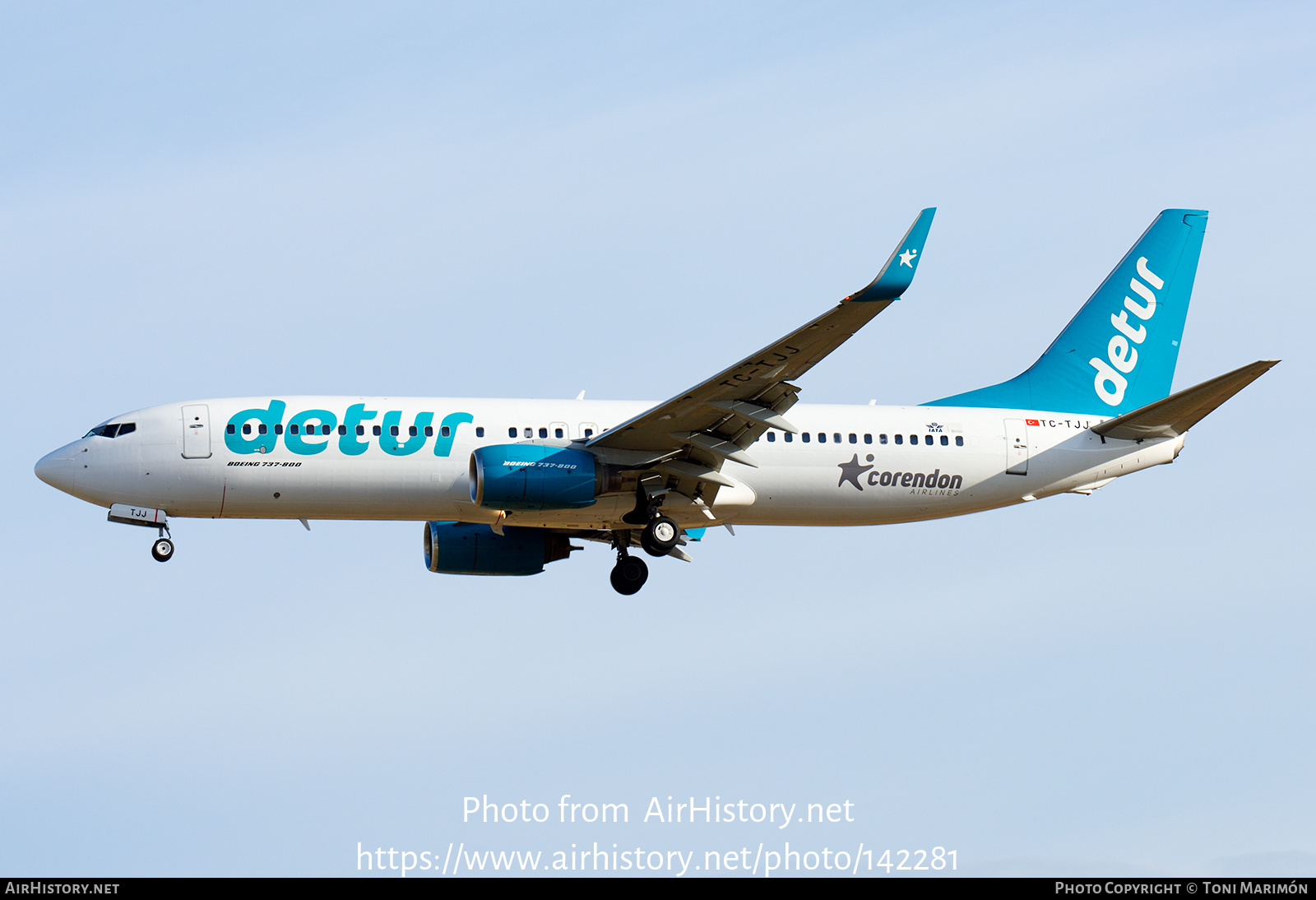 Aircraft Photo of TC-TJJ | Boeing 737-8S3 | Corendon Airlines | AirHistory.net #142281