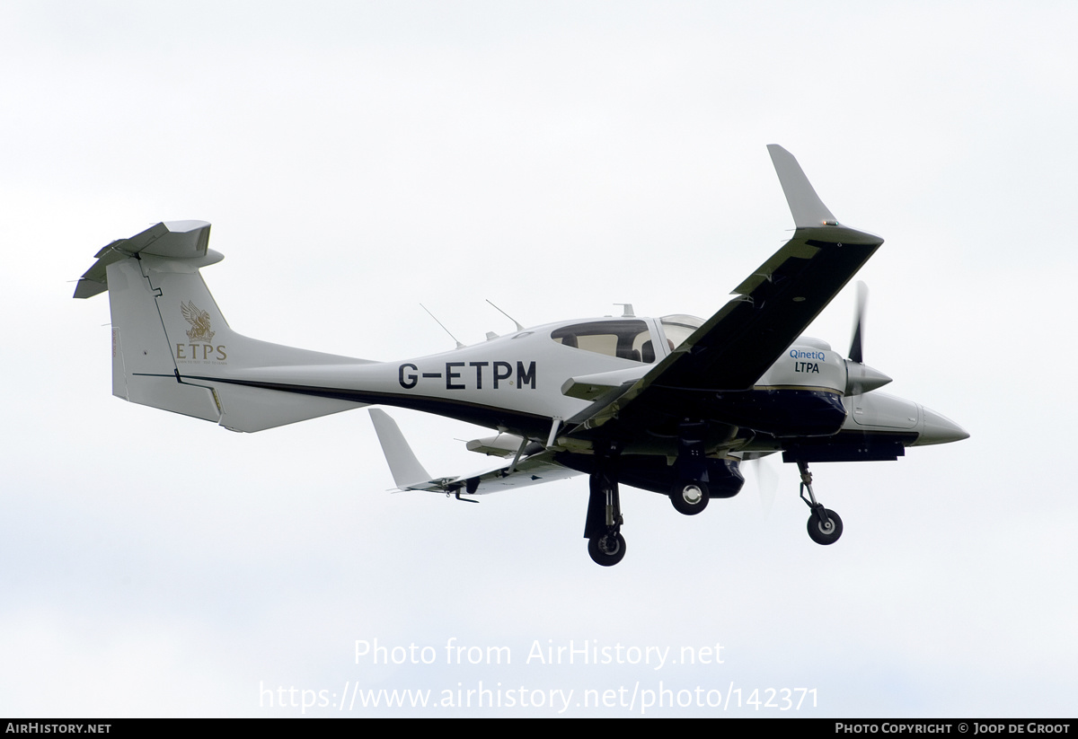 Aircraft Photo of G-ETPM | Diamond DA42 M-NG | QinetiQ | AirHistory.net #142371