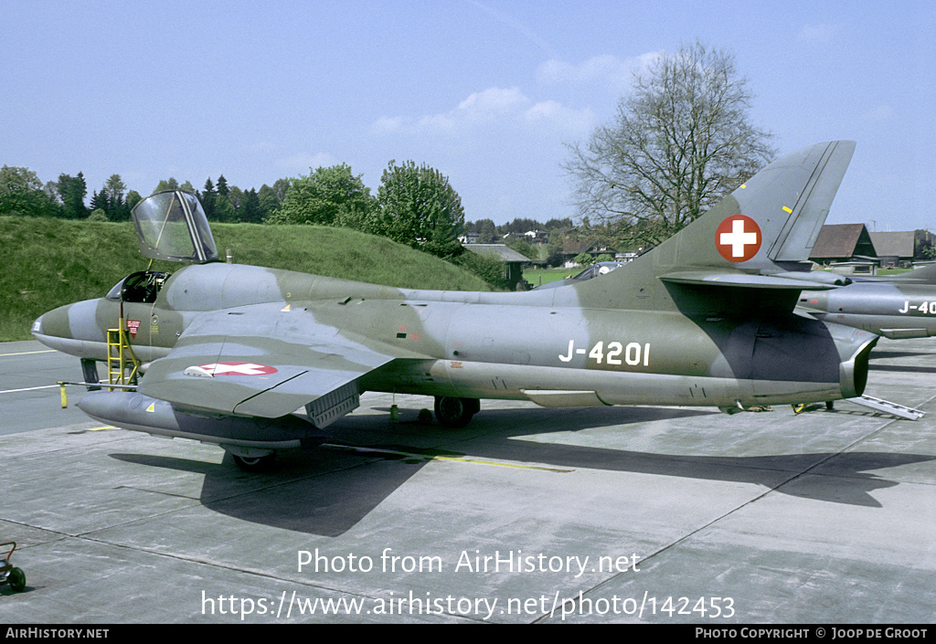 Aircraft Photo of J-4201 | Hawker Hunter T68 | Switzerland - Air Force | AirHistory.net #142453