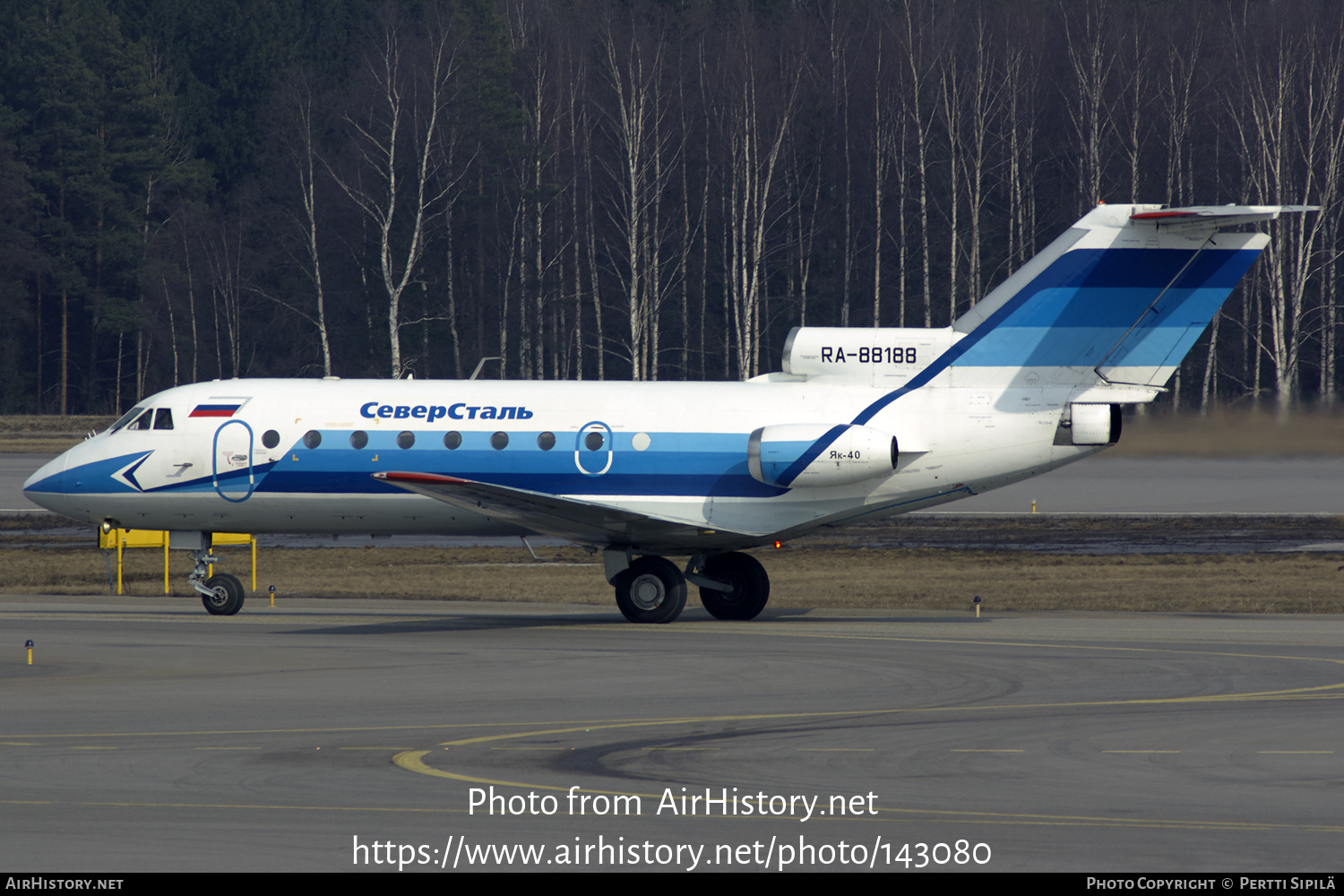 Aircraft Photo of RA-88188 | Yakovlev Yak-40 | Severstal Avia | AirHistory.net #143080