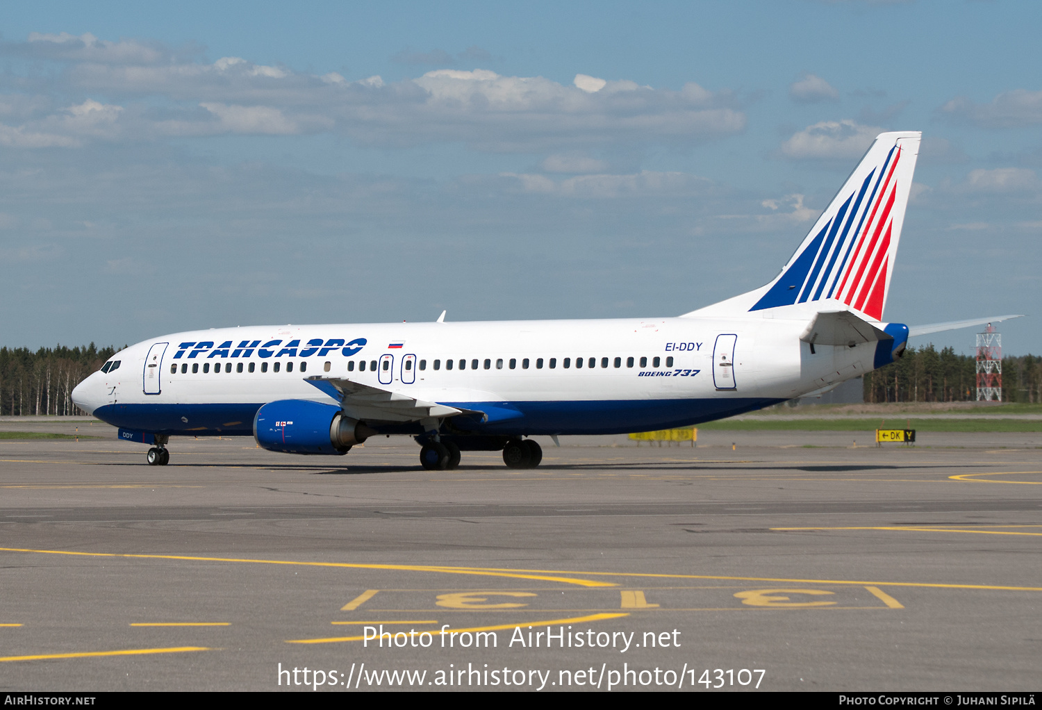 Aircraft Photo of EI-DDY | Boeing 737-4Y0 | Transaero Airlines | AirHistory.net #143107