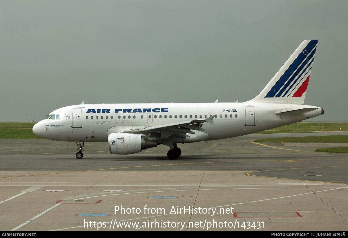 Aircraft Photo of F-GUGL | Airbus A318-111 | Air France | AirHistory.net #143431