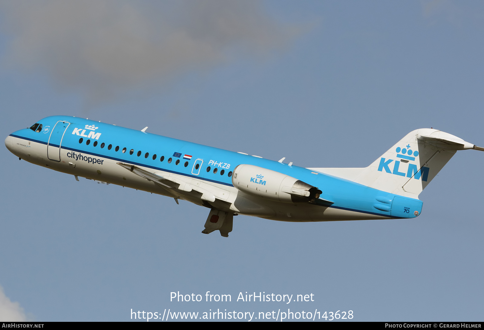 Aircraft Photo of PH-KZB | Fokker 70 (F28-0070) | KLM Cityhopper | AirHistory.net #143628