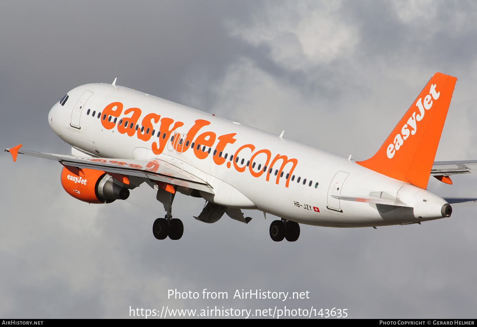 Aircraft Photo of HB-JZY | Airbus A320-214 | EasyJet | AirHistory.net #143635