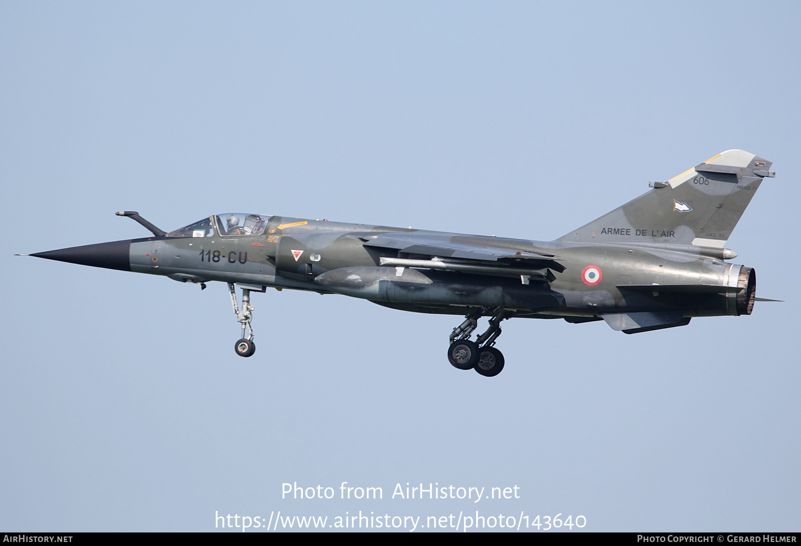 Aircraft Photo of 606 | Dassault Mirage F1CR | France - Air Force | AirHistory.net #143640