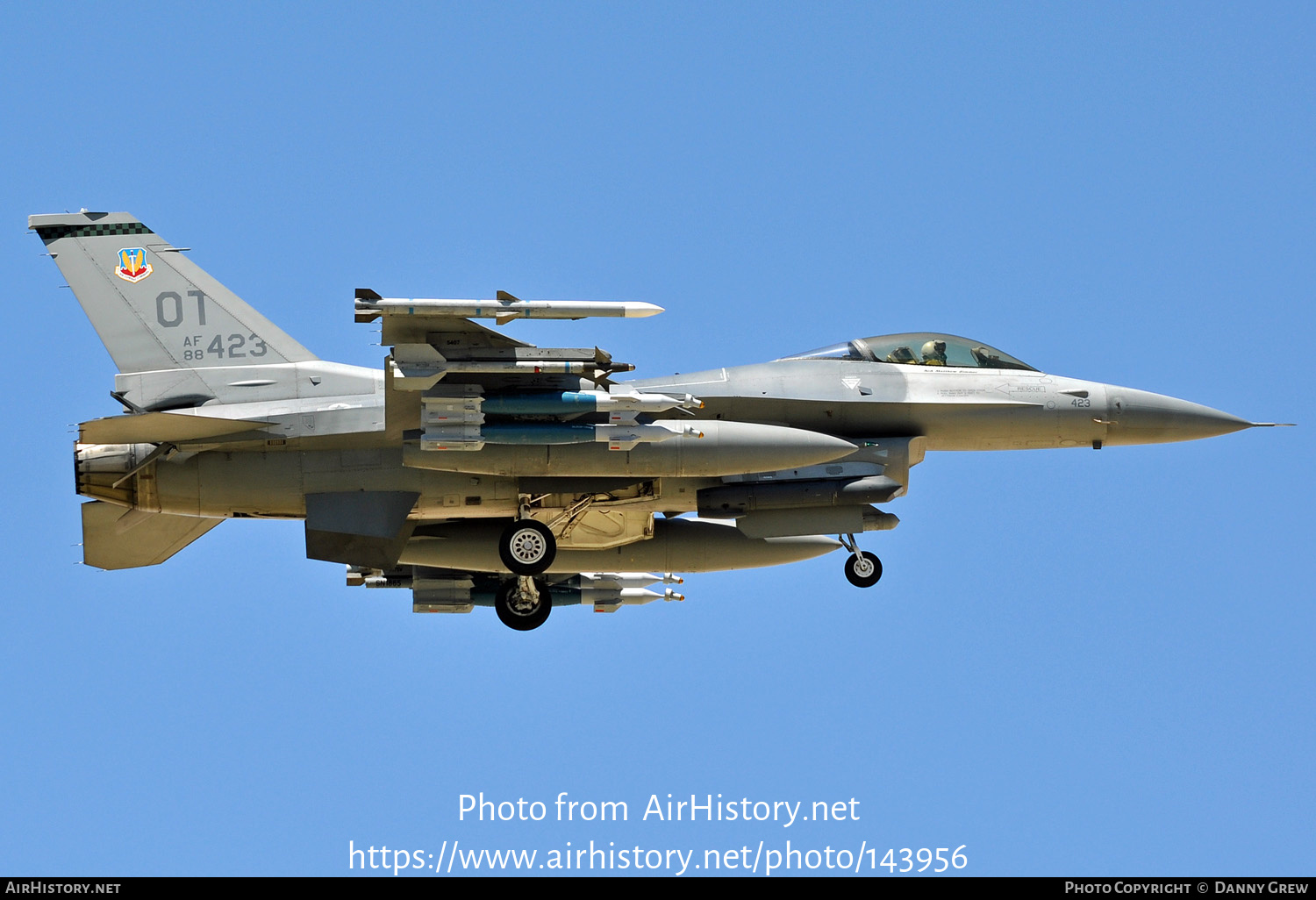 Aircraft Photo of 88-0423 / AF88-423 | General Dynamics F-16C Fighting Falcon | USA - Air Force | AirHistory.net #143956