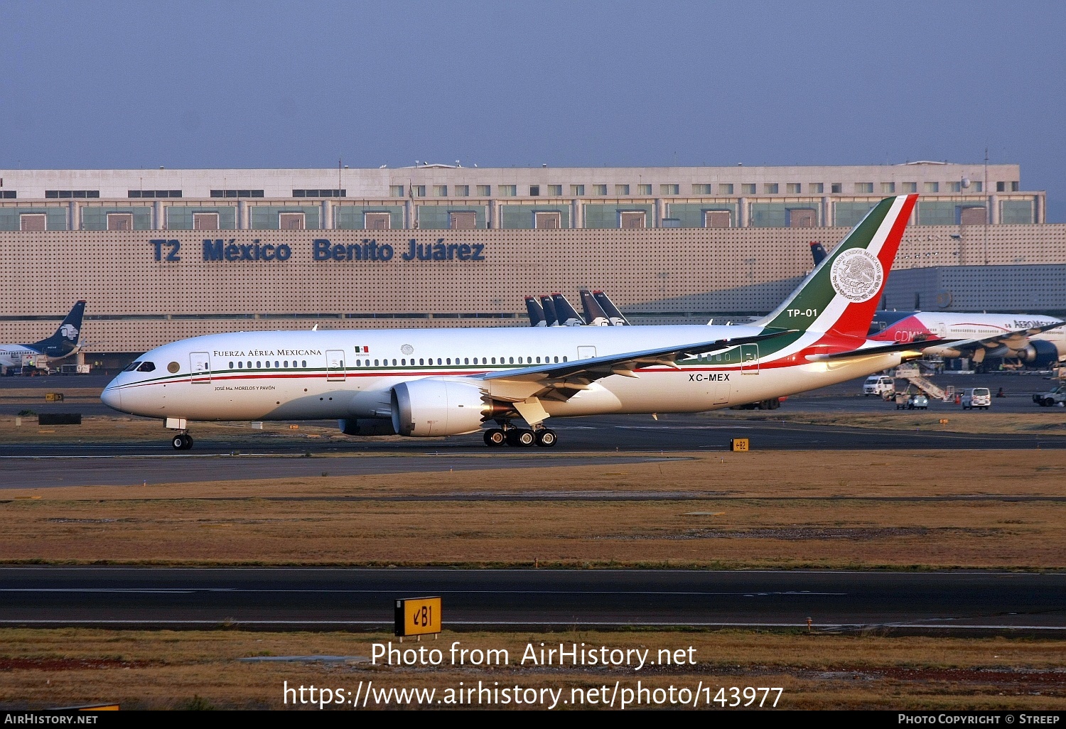 Aircraft Photo of TP-01 | Boeing 787-8 BBJ | Mexico - Air Force | AirHistory.net #143977