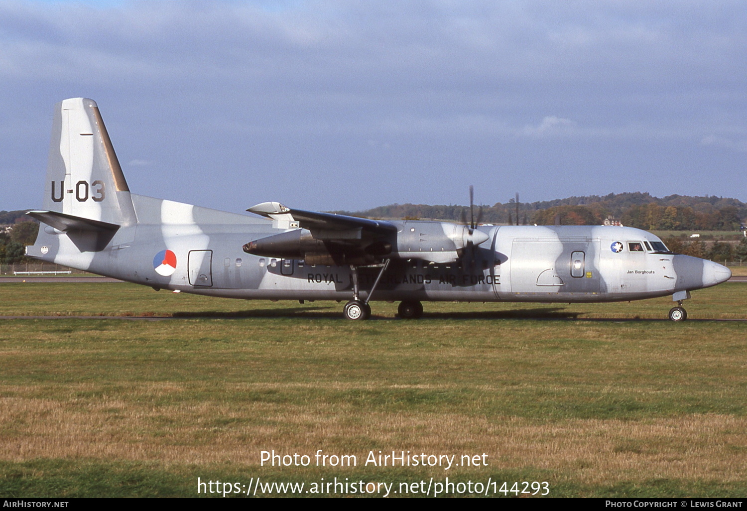 Aircraft Photo of U-03 | Fokker 60UTA-N | Netherlands - Air Force | AirHistory.net #144293