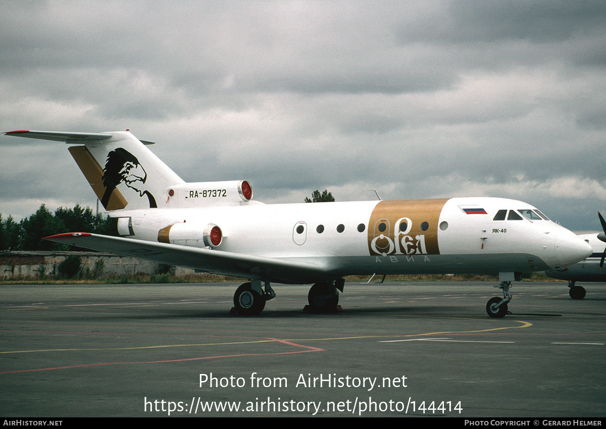 Aircraft Photo of RA-87372 | Yakovlev Yak-40 | Orel Avia | AirHistory.net #144414