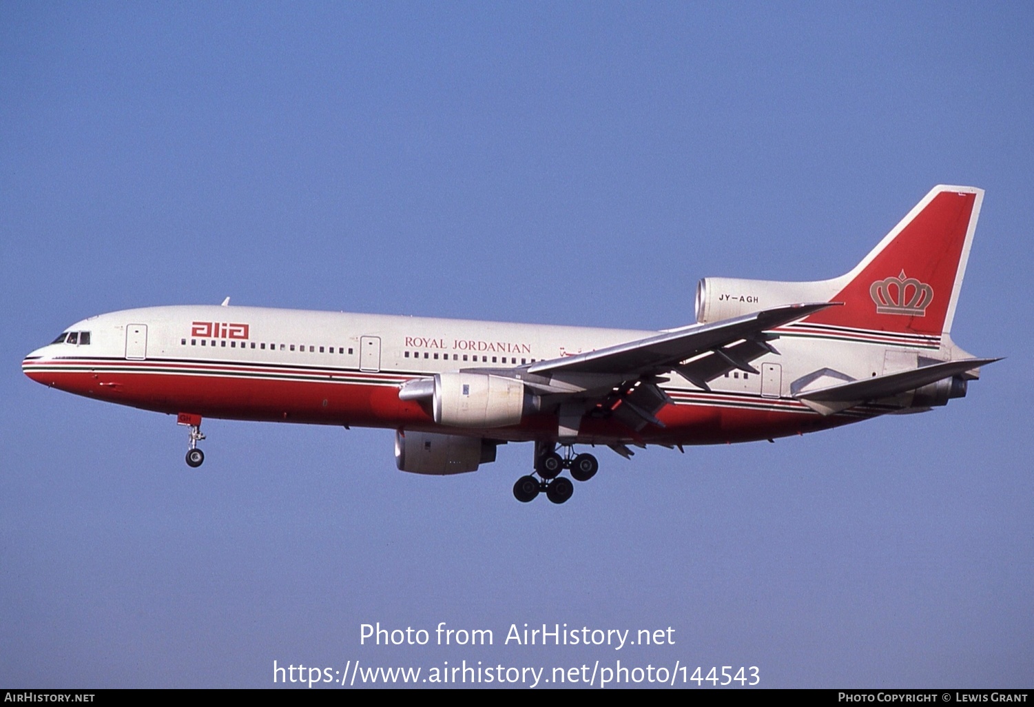 Aircraft Photo of JY-AGH | Lockheed L-1011-385-3 TriStar 500 | Alia - The Royal Jordanian Airline | AirHistory.net #144543