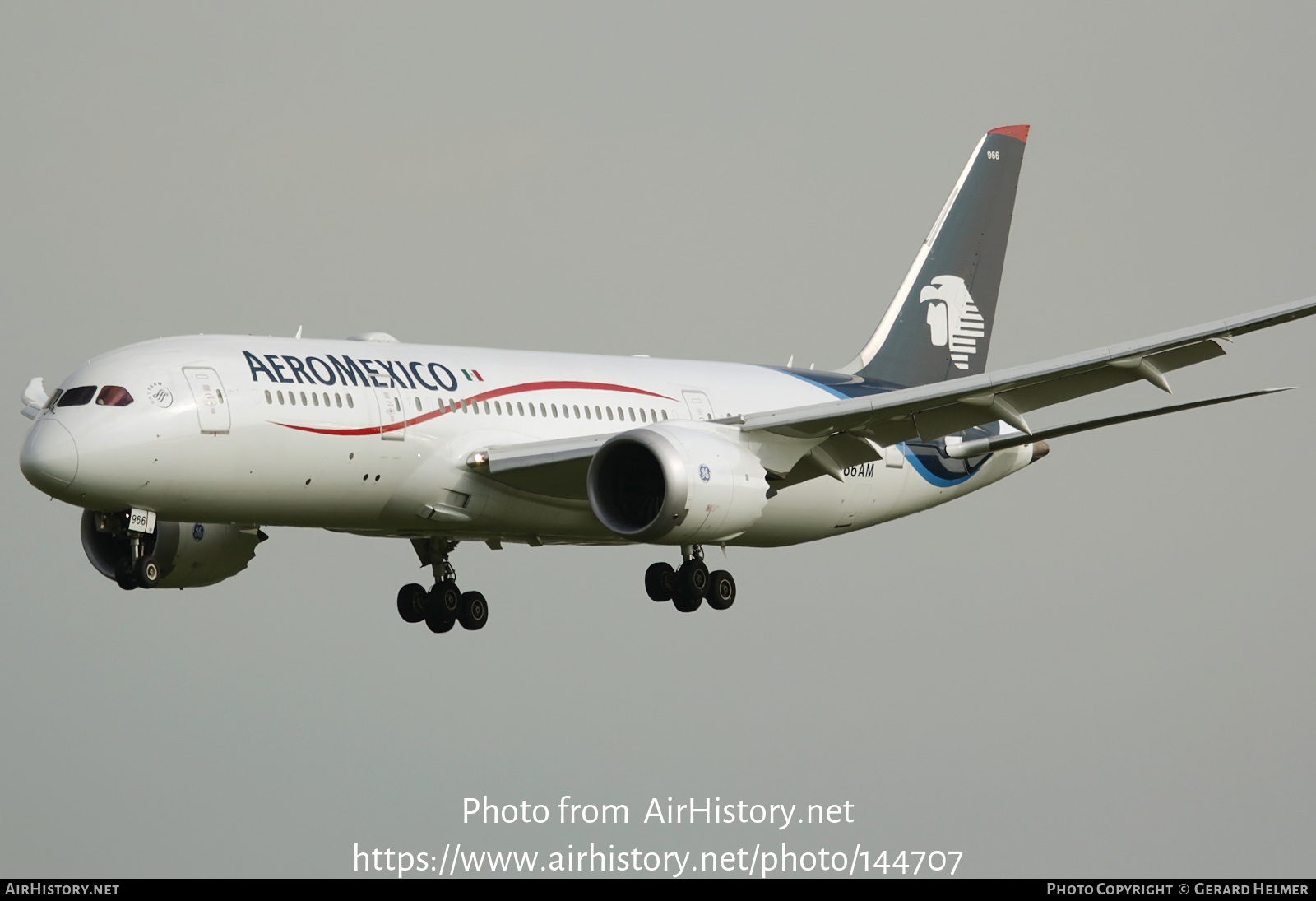 Aircraft Photo of N966AM | Boeing 787-8 Dreamliner | AeroMéxico | AirHistory.net #144707