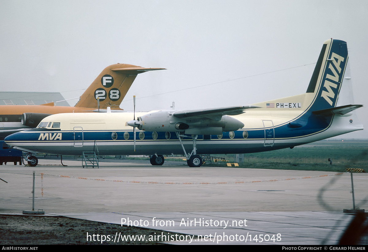 Aircraft Photo of PH-EXL | Fokker F27-500 Friendship | Mississippi Valley Airlines - MVA | AirHistory.net #145048