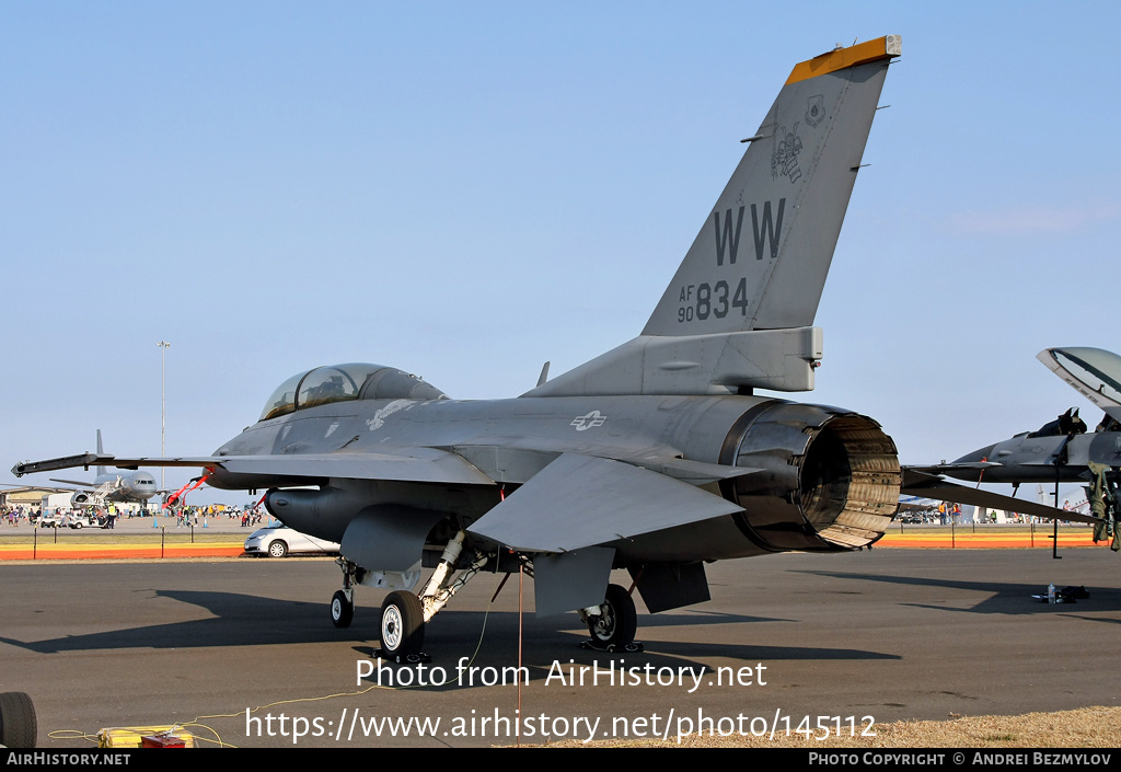 Aircraft Photo of 90-0834 / AF90-834 | General Dynamics F-16DJ Fighting Falcon | USA - Air Force | AirHistory.net #145112