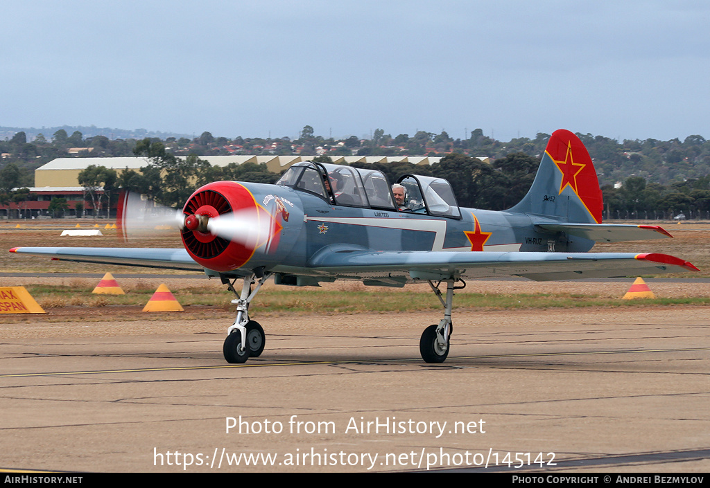 Aircraft Photo of VH-RUZ | Yakovlev Yak-52 | Soviet Union - Air Force | AirHistory.net #145142