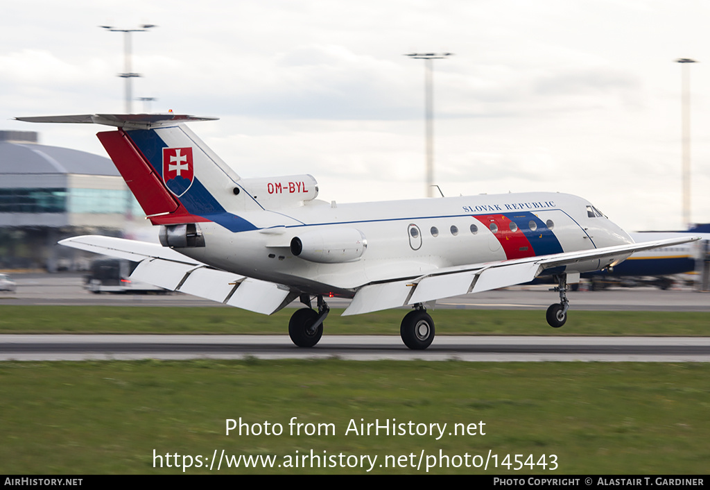 Aircraft Photo of OM-BYL | Yakovlev Yak-40 | Slovakia - Government | AirHistory.net #145443