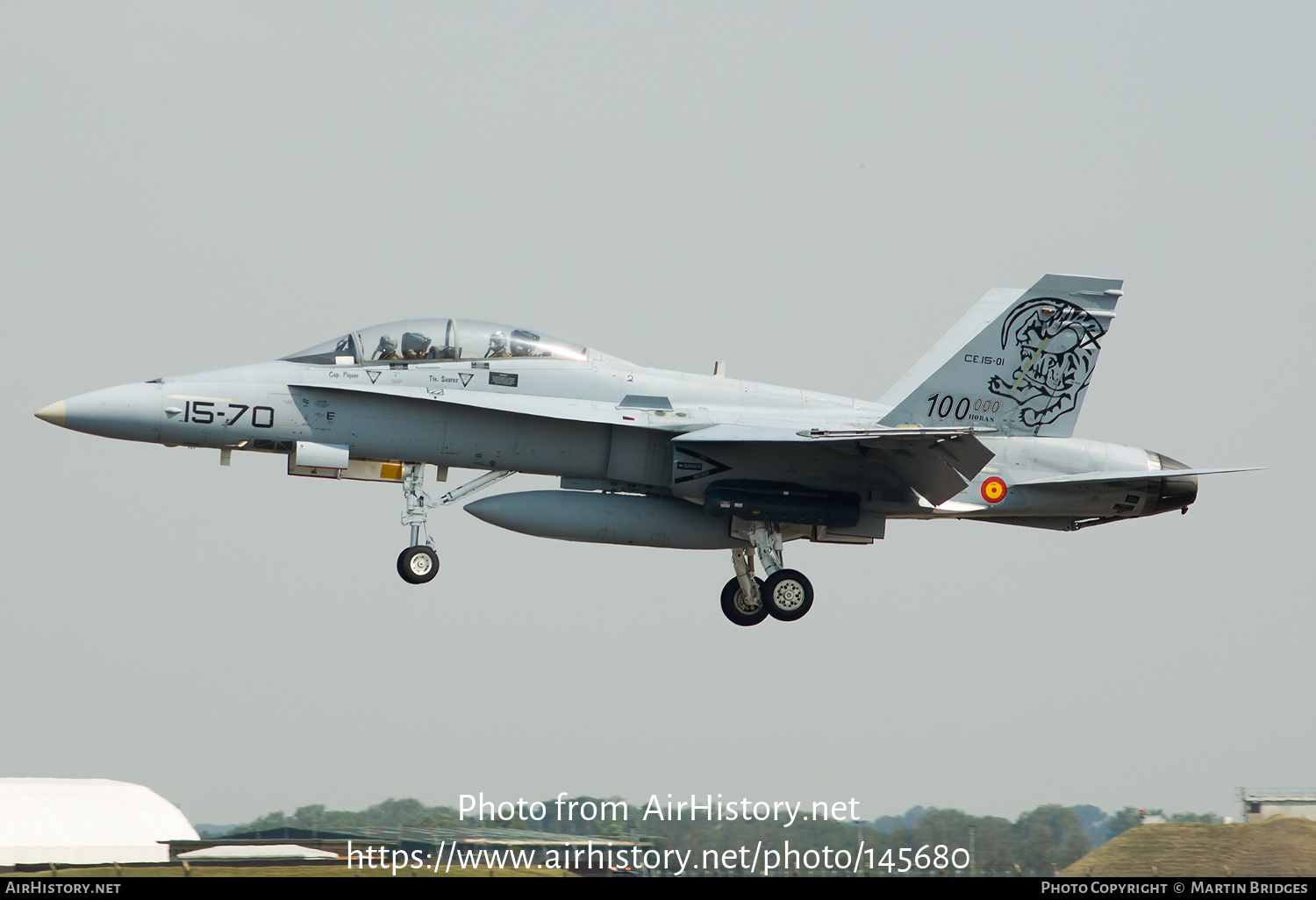 Aircraft Photo of CE15-1 | McDonnell Douglas EF-18B Hornet | Spain - Air Force | AirHistory.net #145680