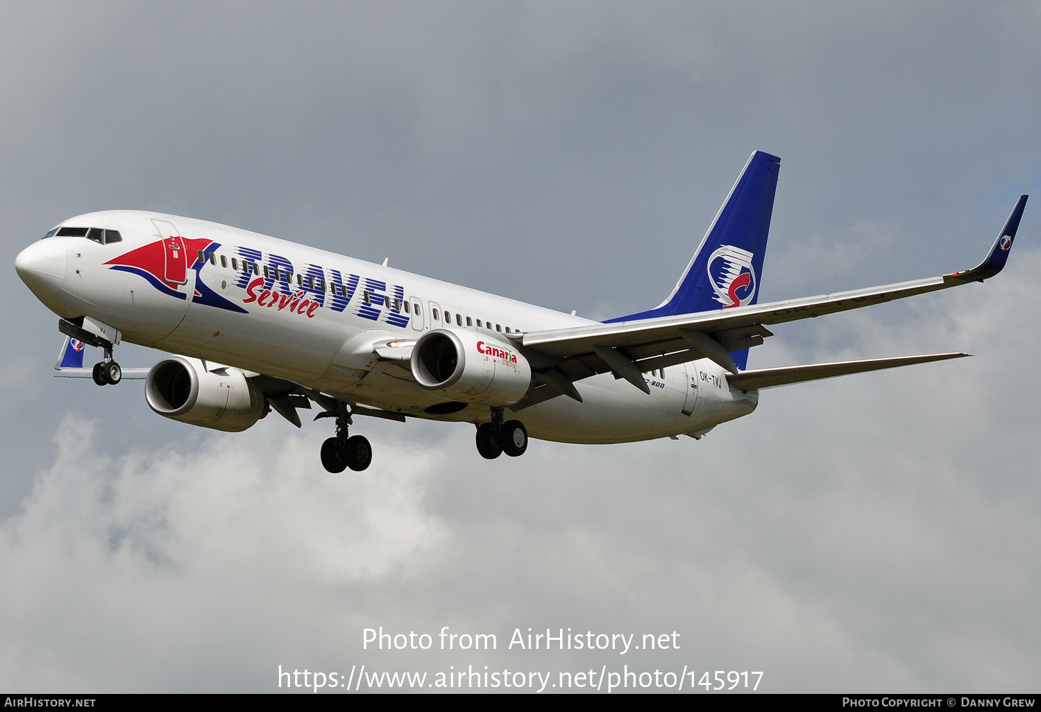 Aircraft Photo of OK-TVJ | Boeing 737-8Q8 | Travel Service | AirHistory.net #145917