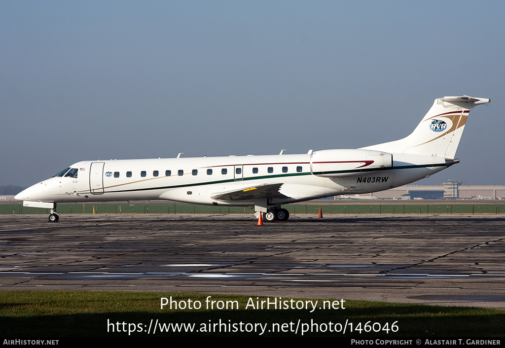 Aircraft Photo of N403RW | Embraer ERJ-135LR (EMB-135LR) | RVR Aviation Charter | AirHistory.net #146046