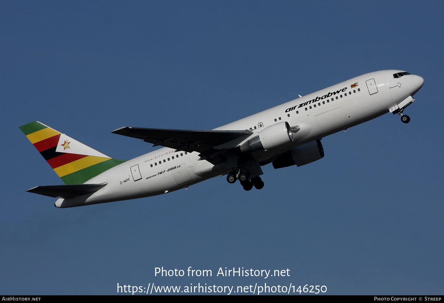 Aircraft Photo of Z-WPF | Boeing 767-2N0/ER | Air Zimbabwe | AirHistory.net #146250