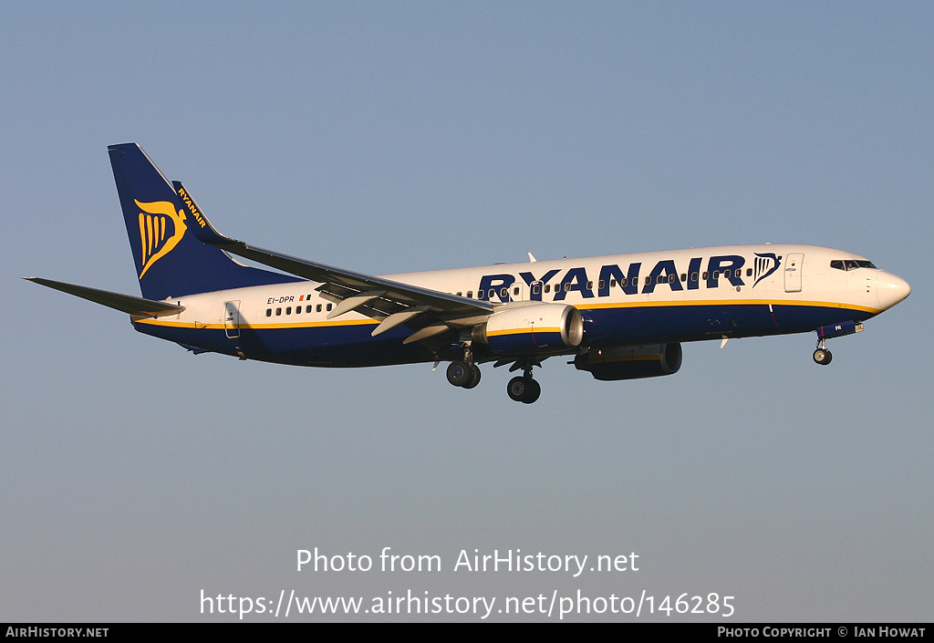 Aircraft Photo of EI-DPR | Boeing 737-8AS | Ryanair | AirHistory.net #146285