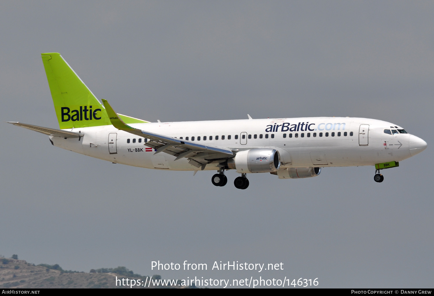 Aircraft Photo of YL-BBK | Boeing 737-33V | AirBaltic | AirHistory.net #146316