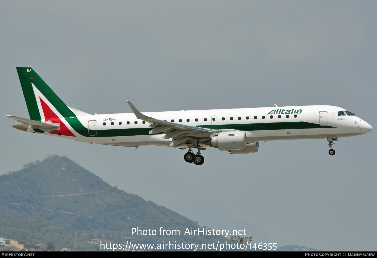 Aircraft Photo of EI-RNA | Embraer 190STD (ERJ-190-100STD) | Alitalia CityLiner | AirHistory.net #146355