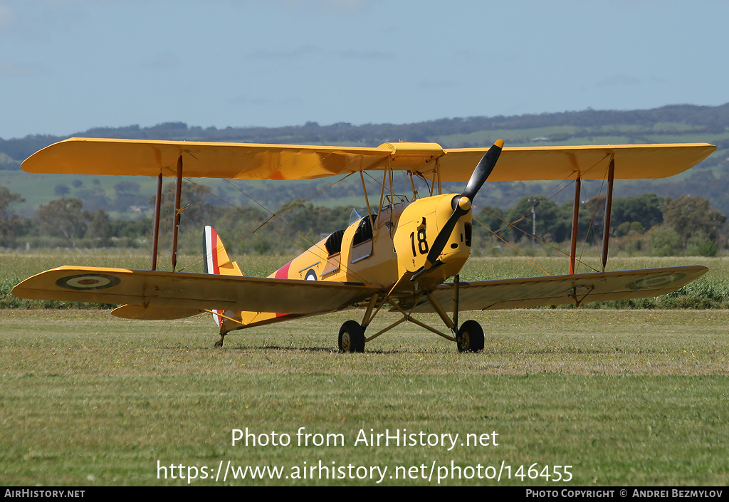 Aircraft Photo of VH-DHA / A17-518 | De Havilland D.H. 82A Tiger Moth | Australia - Air Force | AirHistory.net #146455