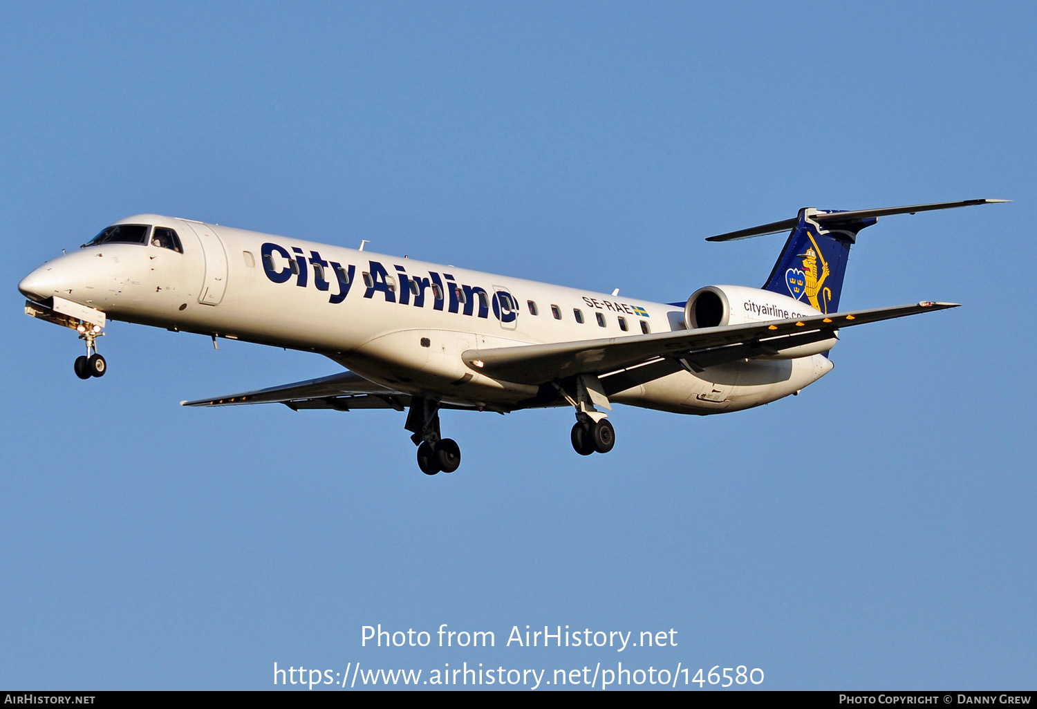 Aircraft Photo of SE-RAE | Embraer ERJ-145EU (EMB-145EU) | City Airline | AirHistory.net #146580