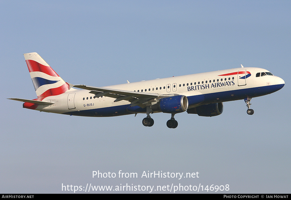 Aircraft Photo of G-BUSJ | Airbus A320-211 | British Airways | AirHistory.net #146908