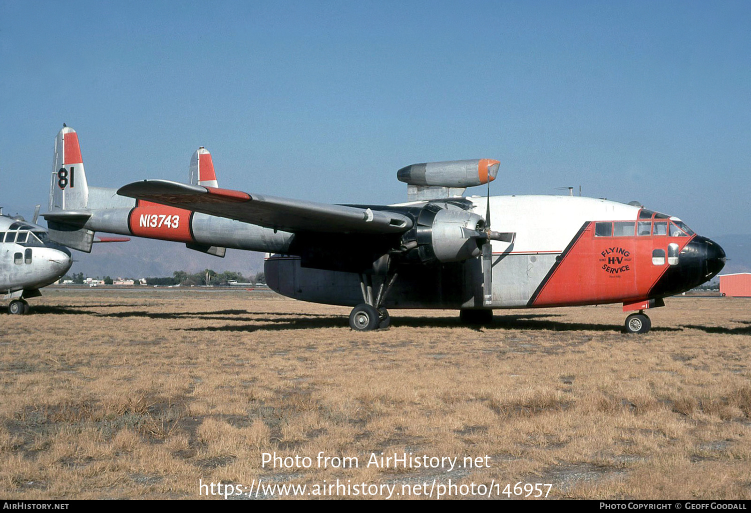 Aircraft Photo of N13743 | Fairchild C-119C Flying Boxcar | Hemet Valley Flying Service | AirHistory.net #146957