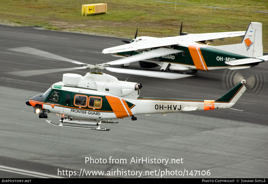 Aircraft Photo of OH-HVJ | Agusta AB-412EP Grifone | Rajavartiolaitos - Finnish Border Guard | AirHistory.net #147106