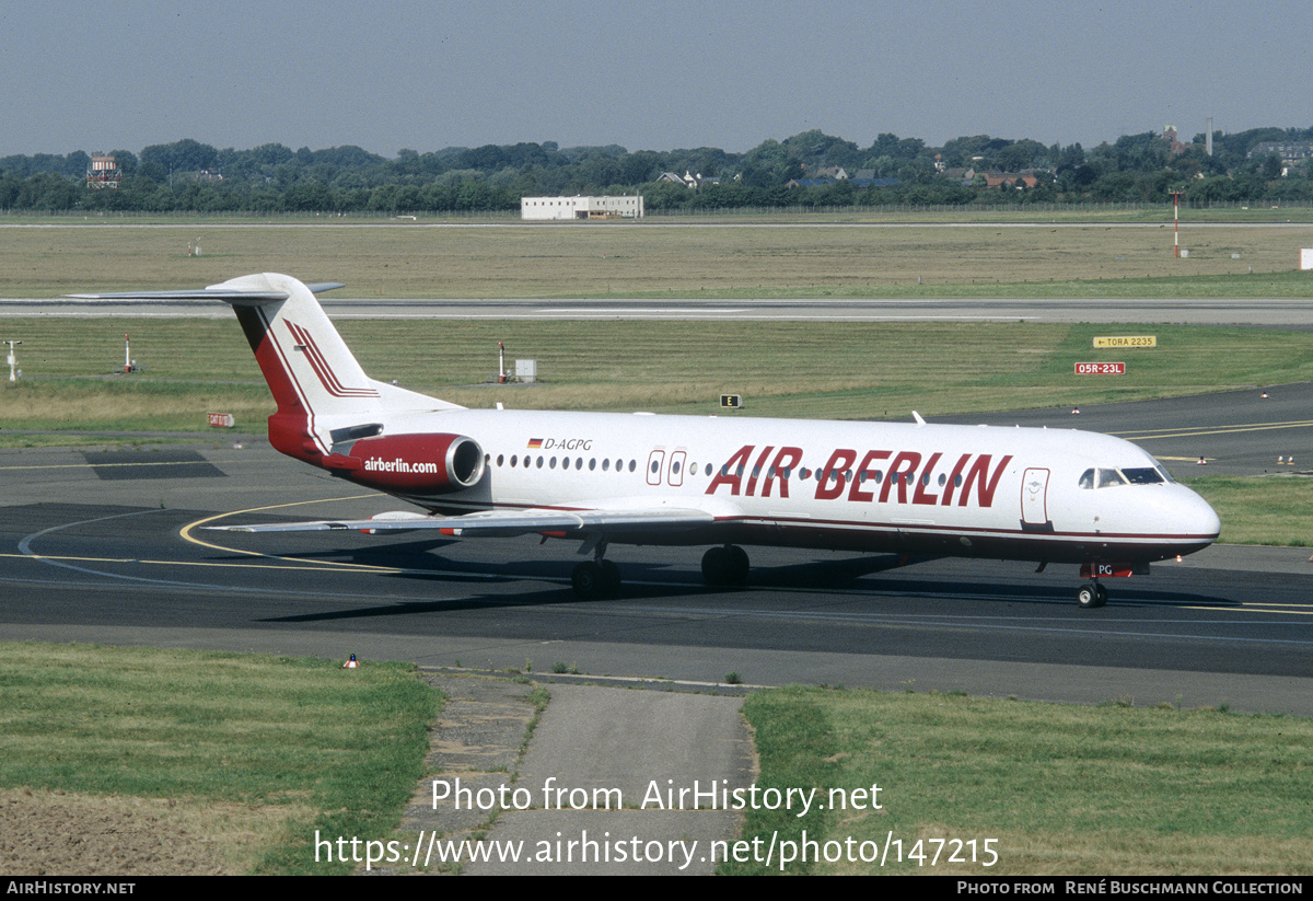 Aircraft Photo of D-AGPG | Fokker 100 (F28-0100) | Air Berlin | AirHistory.net #147215