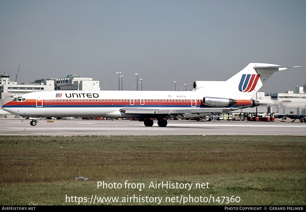 Aircraft Photo of N7277U | Boeing 727-222/Adv | United Airlines | AirHistory.net #147360