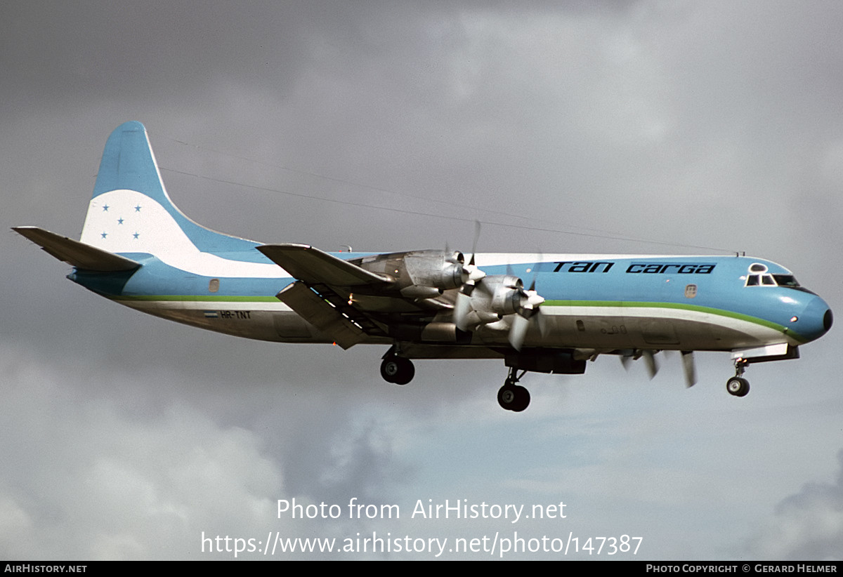 Aircraft Photo of HR-TNT | Lockheed L-188A(F) Electra | TAN Carga - Transportes Aereos Nacionales | AirHistory.net #147387