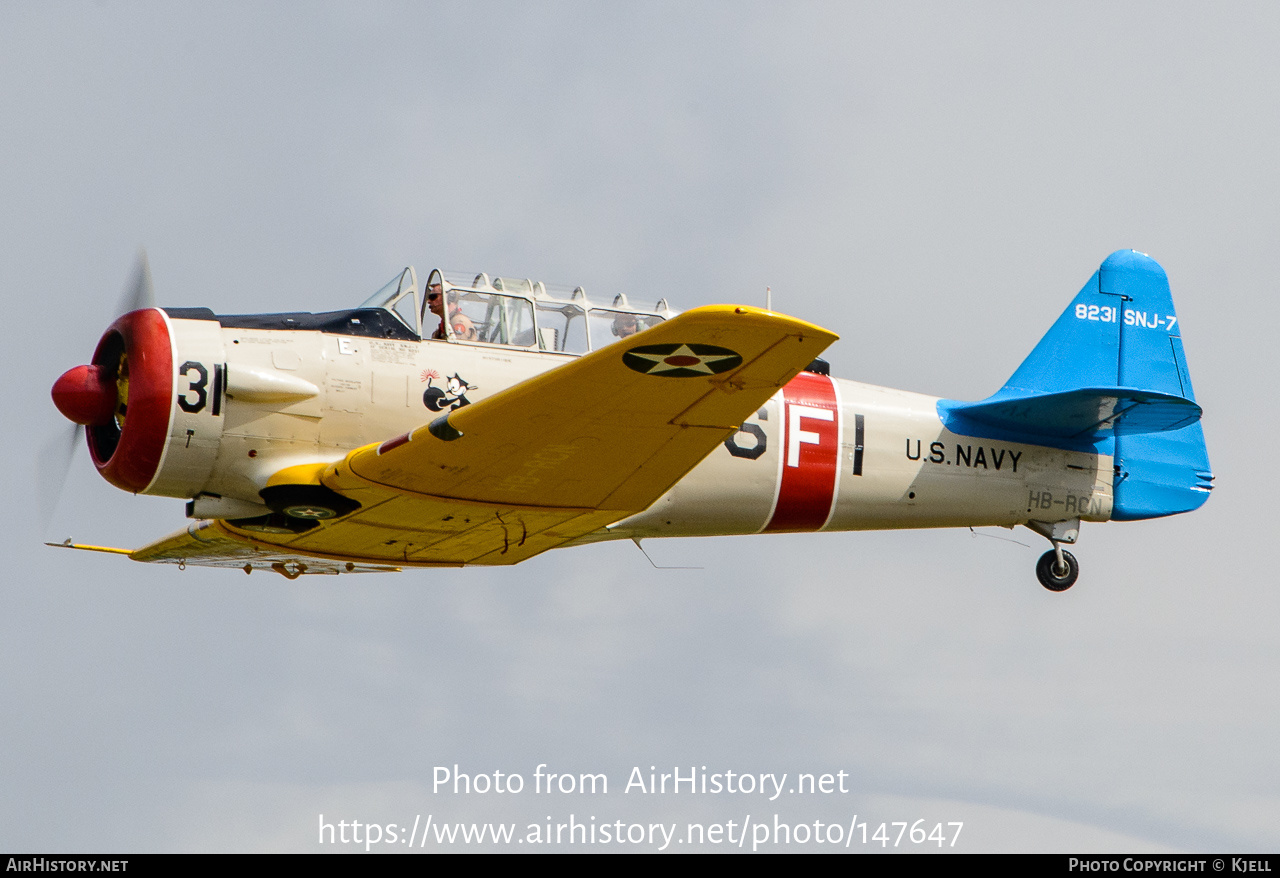 Aircraft Photo of HB-RCN / 8231 | North American T-6G Texan | USA - Navy | AirHistory.net #147647