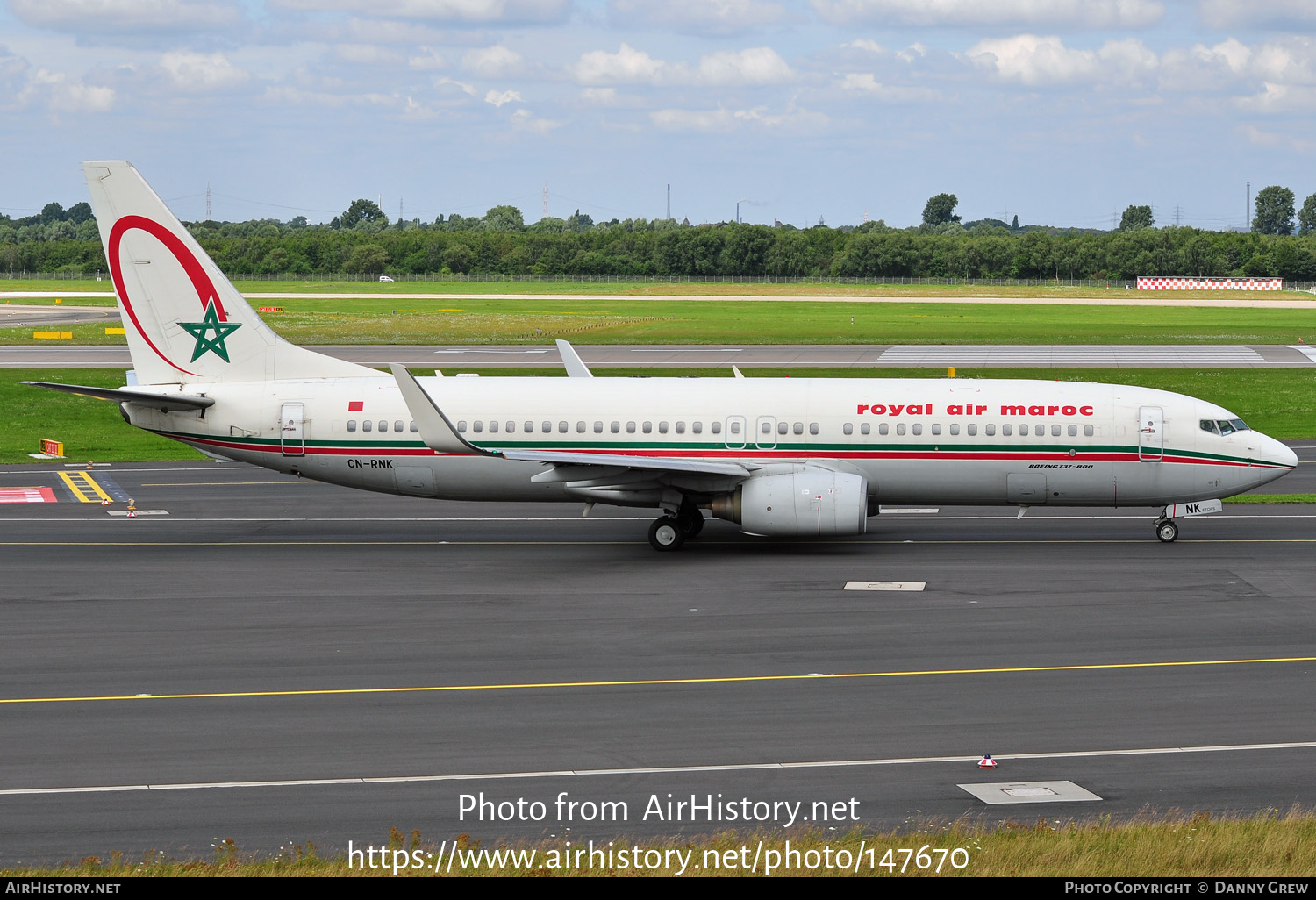 Aircraft Photo of CN-RNK | Boeing 737-8B6 | Royal Air Maroc - RAM | AirHistory.net #147670