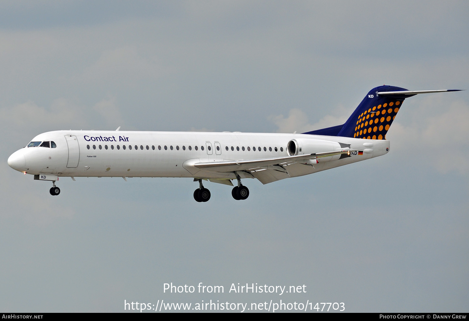 Aircraft Photo of D-AFKD | Fokker 100 (F28-0100) | Contact Air | AirHistory.net #147703