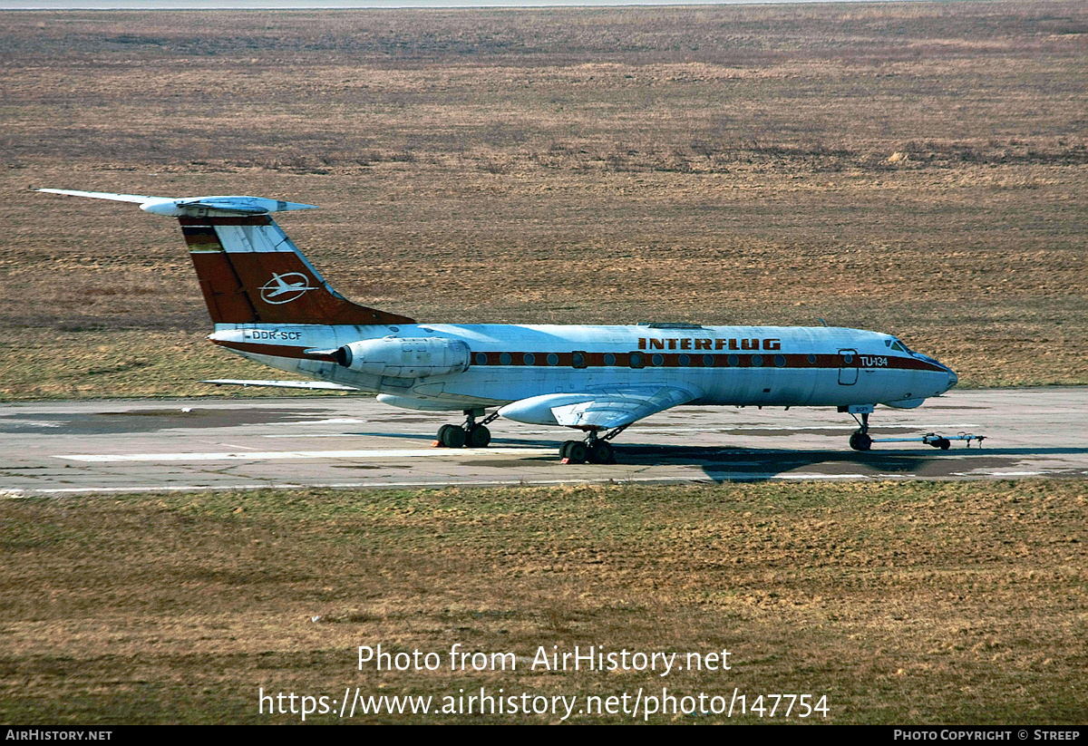 Aircraft Photo of DDR-SCF | Tupolev Tu-134K | Interflug | AirHistory.net #147754