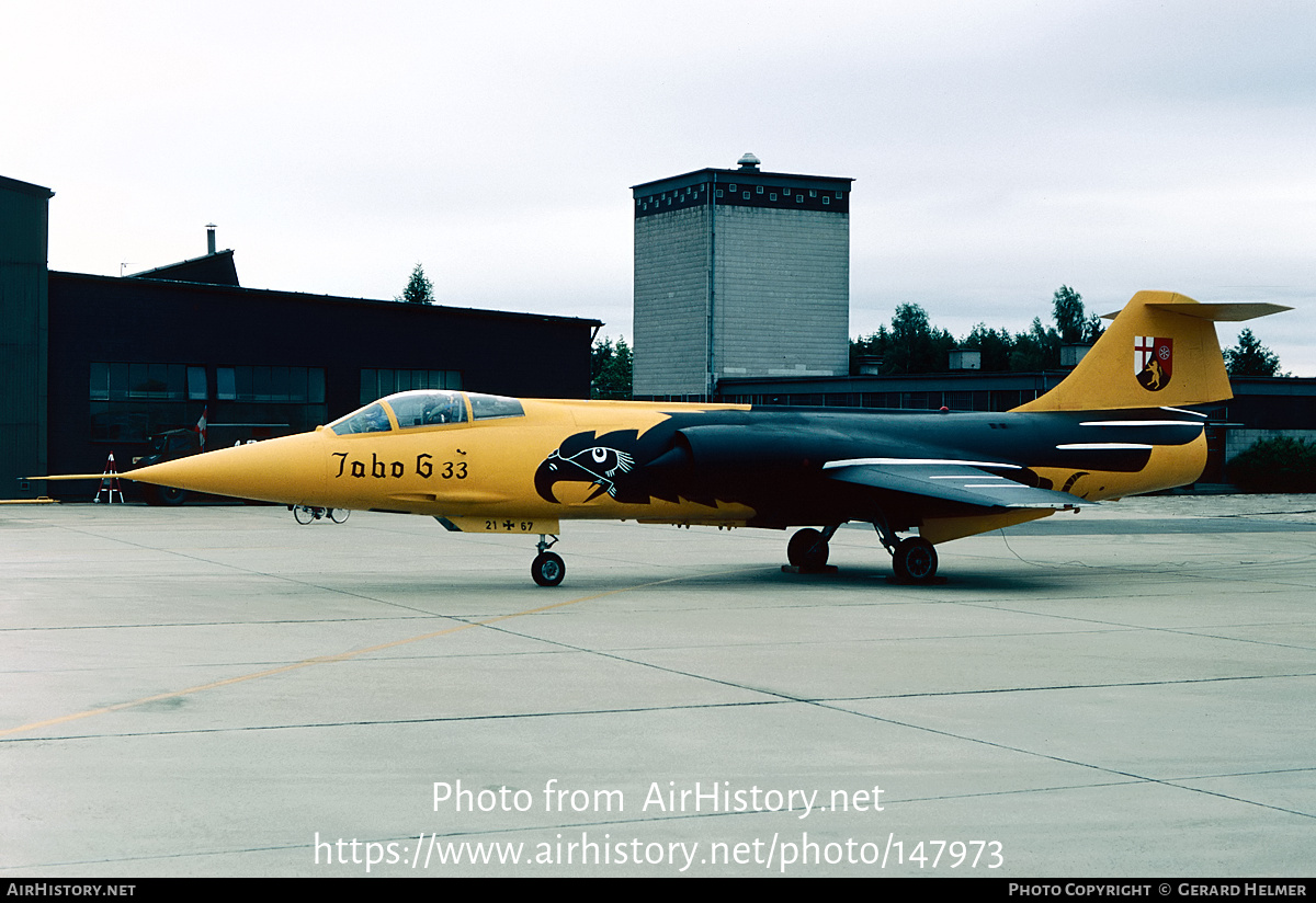 Aircraft Photo of 2167 | Lockheed F-104G Starfighter | Germany - Air Force | AirHistory.net #147973