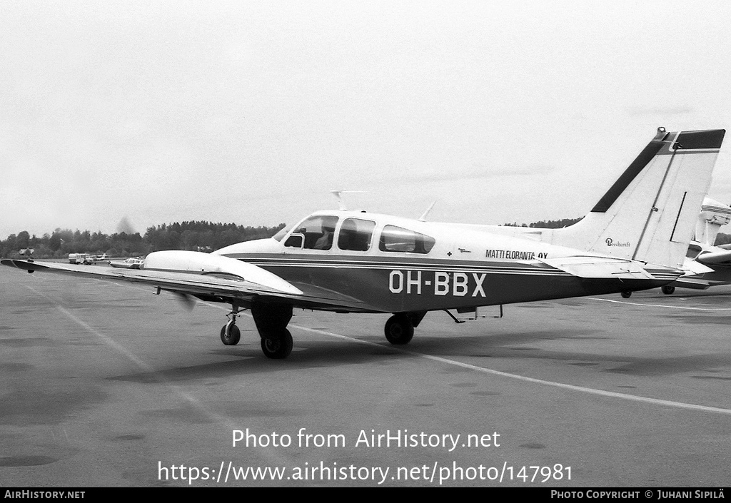 Aircraft Photo of OH-BBX | Beech B55 Baron (95-B55) | Matti Eloranta Oy | AirHistory.net #147981