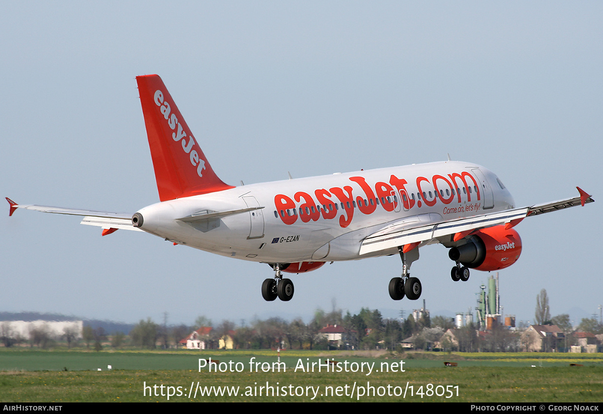 Aircraft Photo of G-EZAN | Airbus A319-111 | EasyJet | AirHistory.net #148051