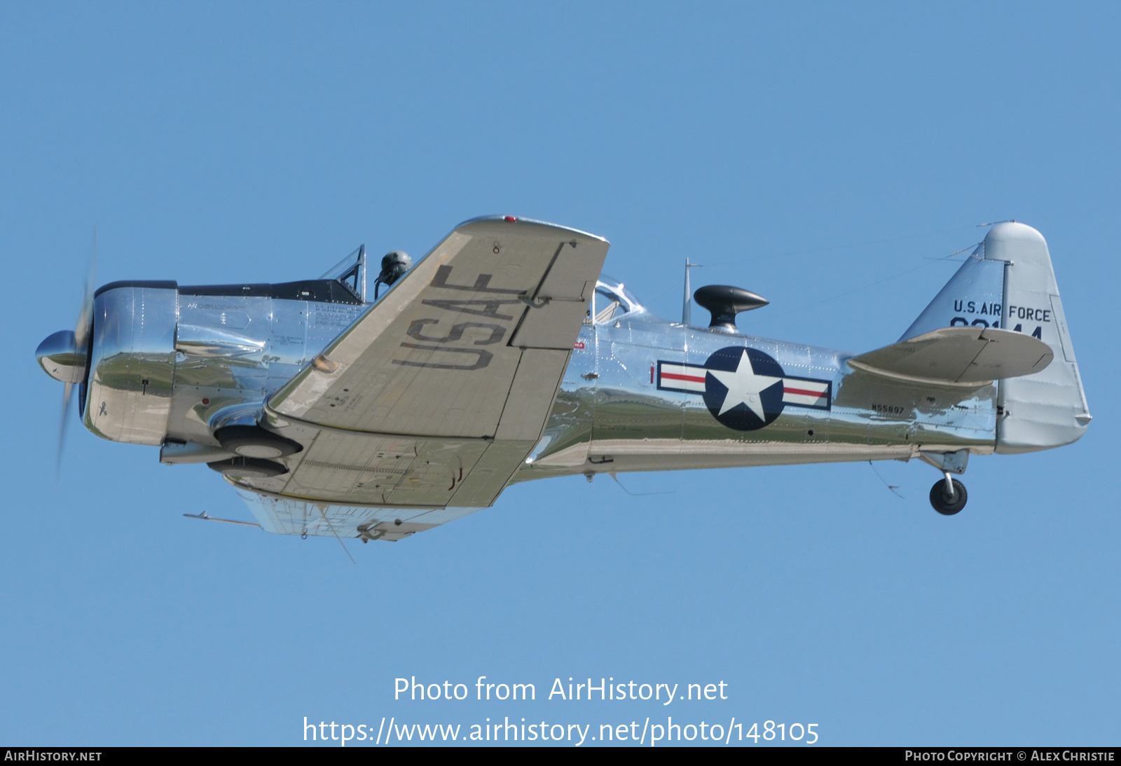 Aircraft Photo of N55897 / 93144 | North American T-6G Texan | USA - Air Force | AirHistory.net #148105