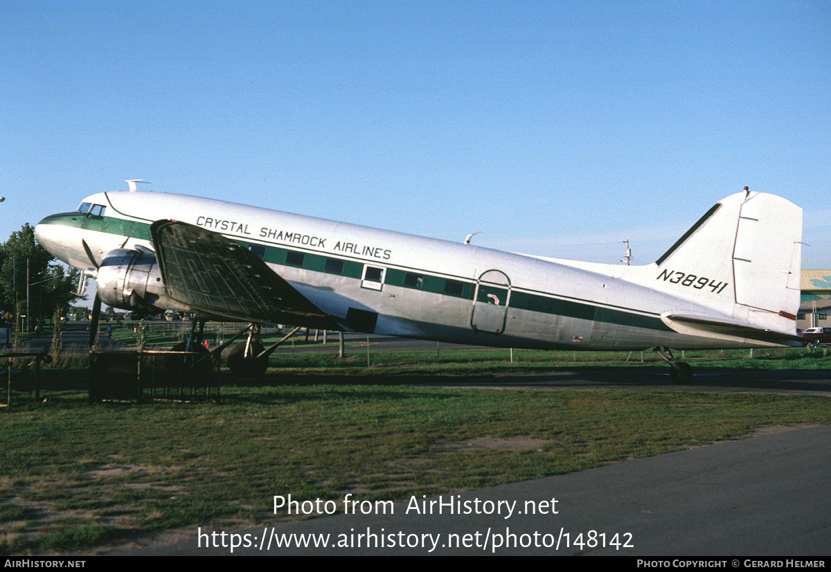 Aircraft Photo of N38941 | Douglas DC-3-455 | Crystal Shamrock Airlines | AirHistory.net #148142