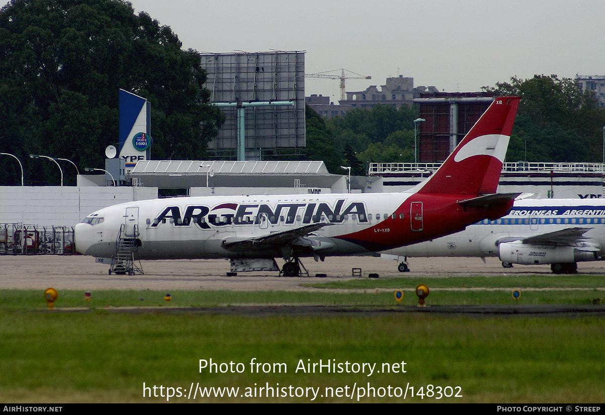 Aircraft Photo of LV-YXB | Boeing 737-204 | ARG Argentina Línea Privada | AirHistory.net #148302