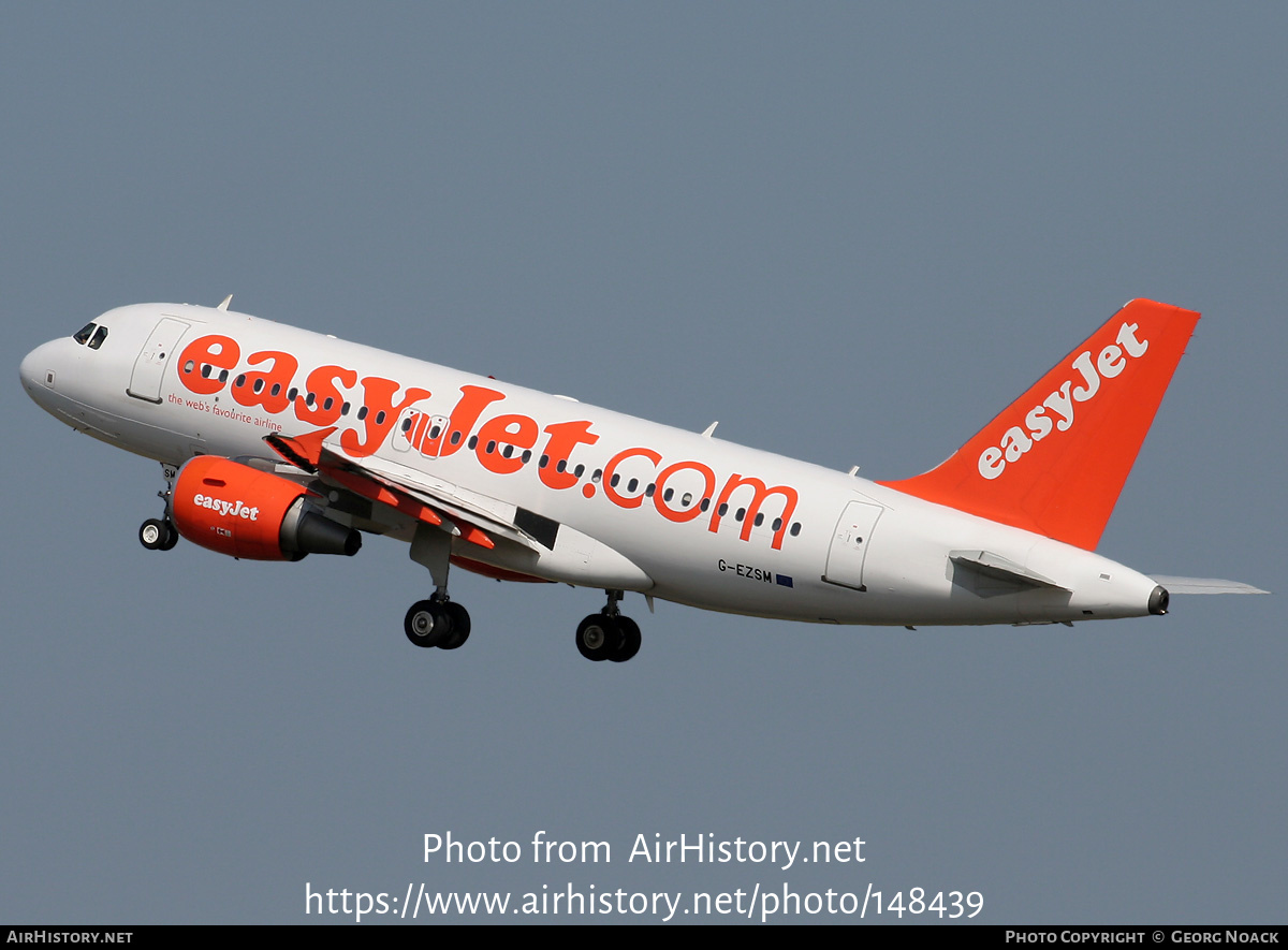 Aircraft Photo of G-EZSM | Airbus A319-111 | EasyJet | AirHistory.net #148439