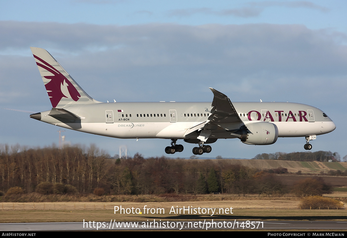 Aircraft Photo of A7-BCN | Boeing 787-8 Dreamliner | Qatar Airways | AirHistory.net #148571