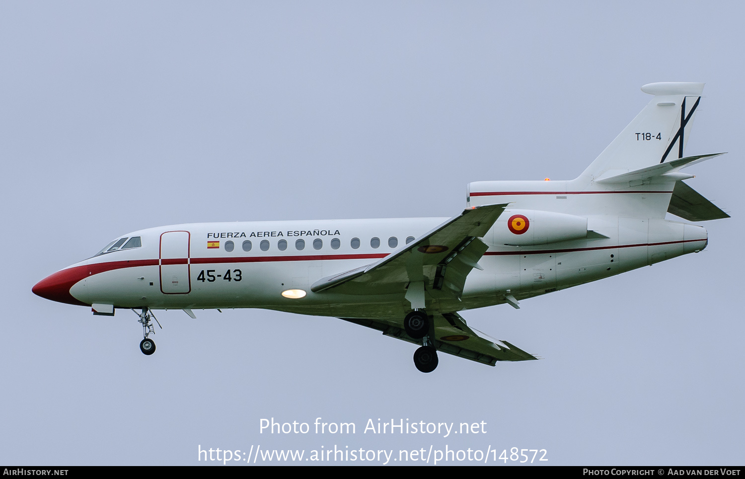 Aircraft Photo of T18-4 | Dassault Falcon 900B | Spain - Air Force | AirHistory.net #148572