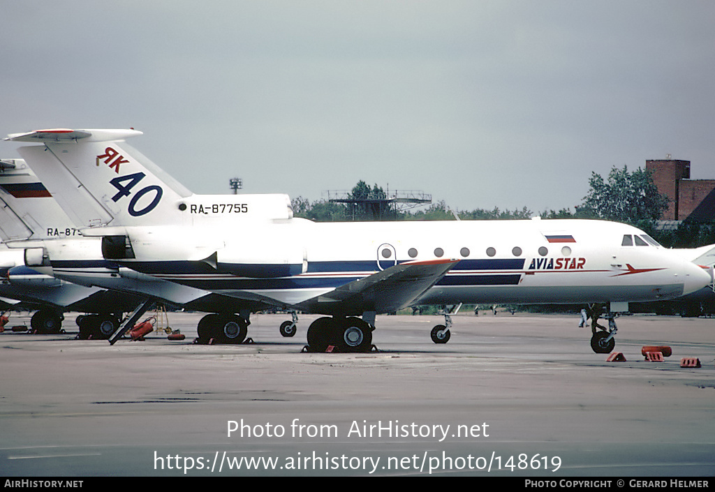 Aircraft Photo of RA-87755 | Yakovlev Yak-40 | Aviastar | AirHistory.net #148619